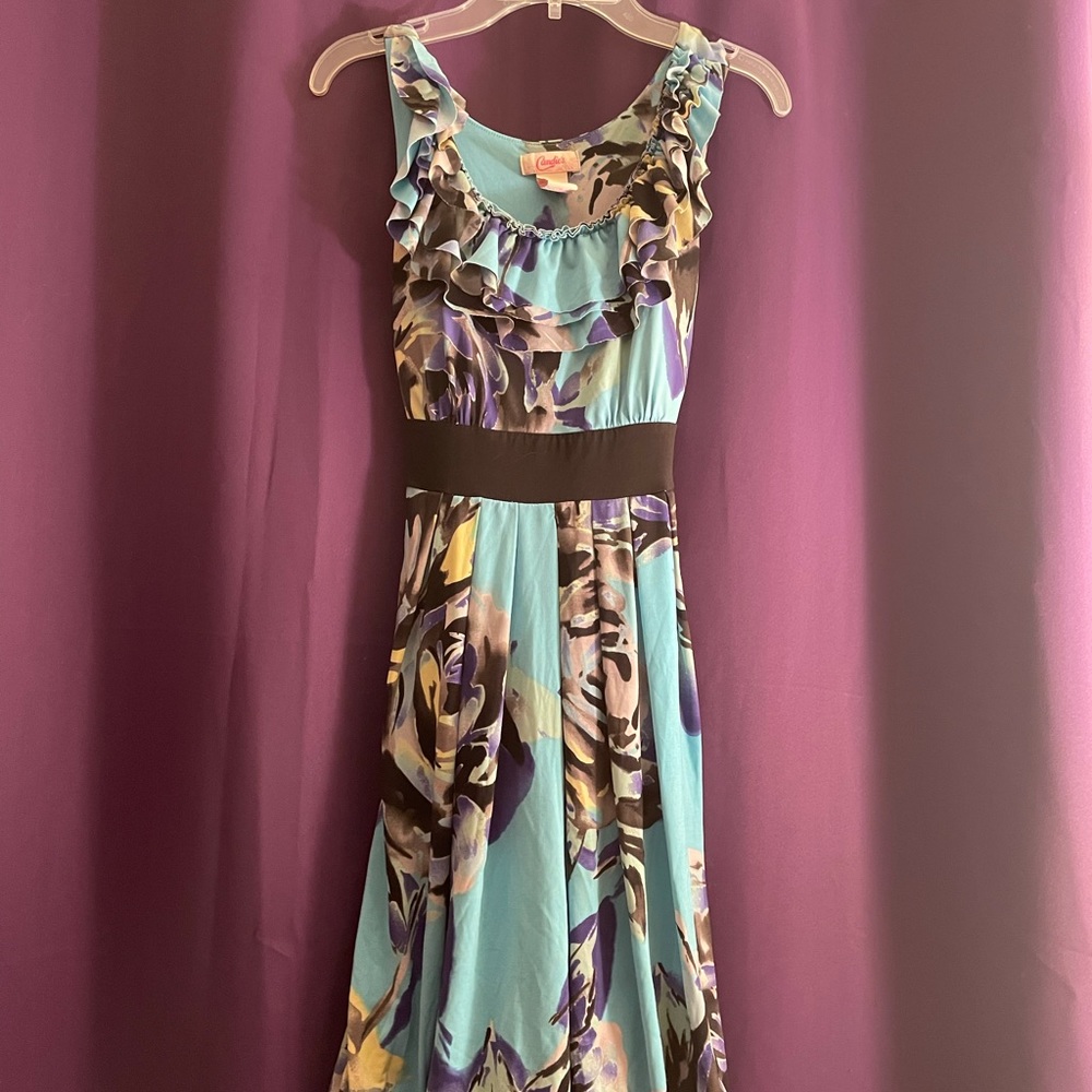 Flowery soft Blue Dress